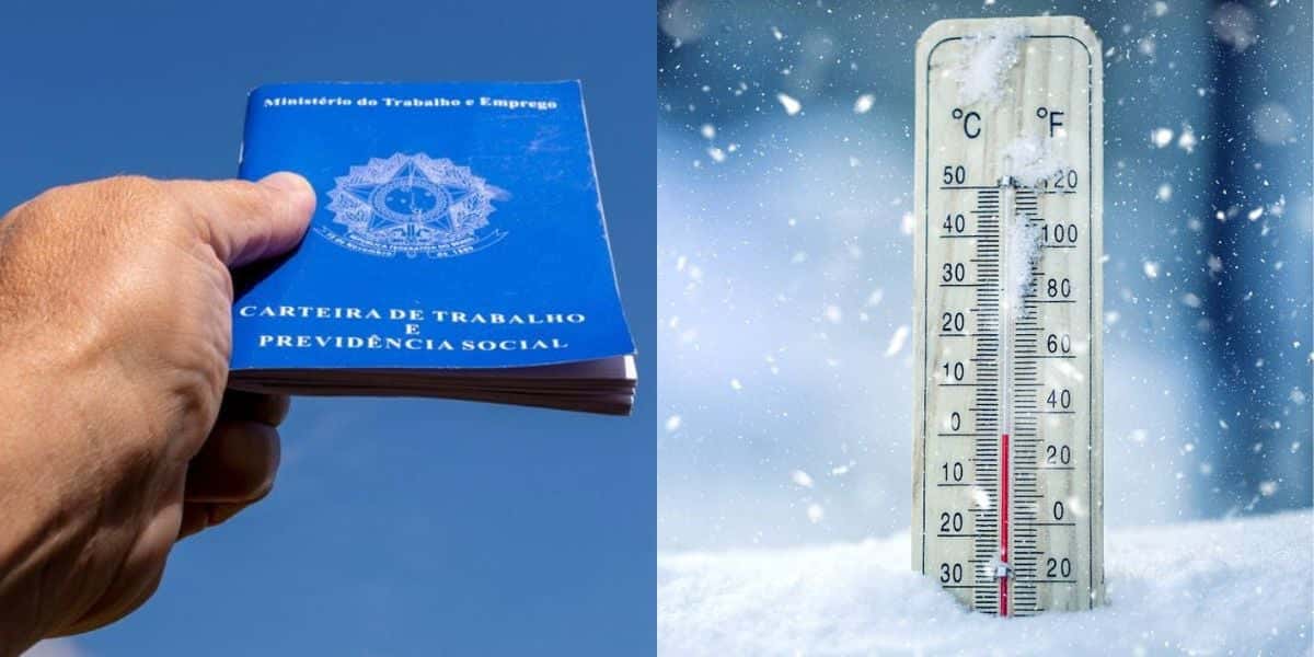 Lei trabalhista com direito a CLTs que trabalham no frio (Reprodução: Montagem TV Foco)