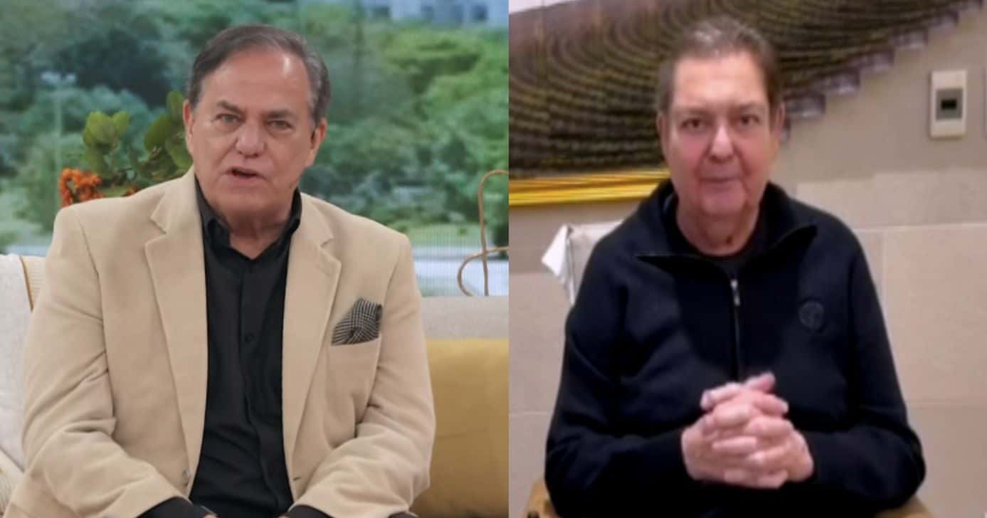 Ronnie Von e Faustão no Encontro (Foto: Reprodução / Globo)