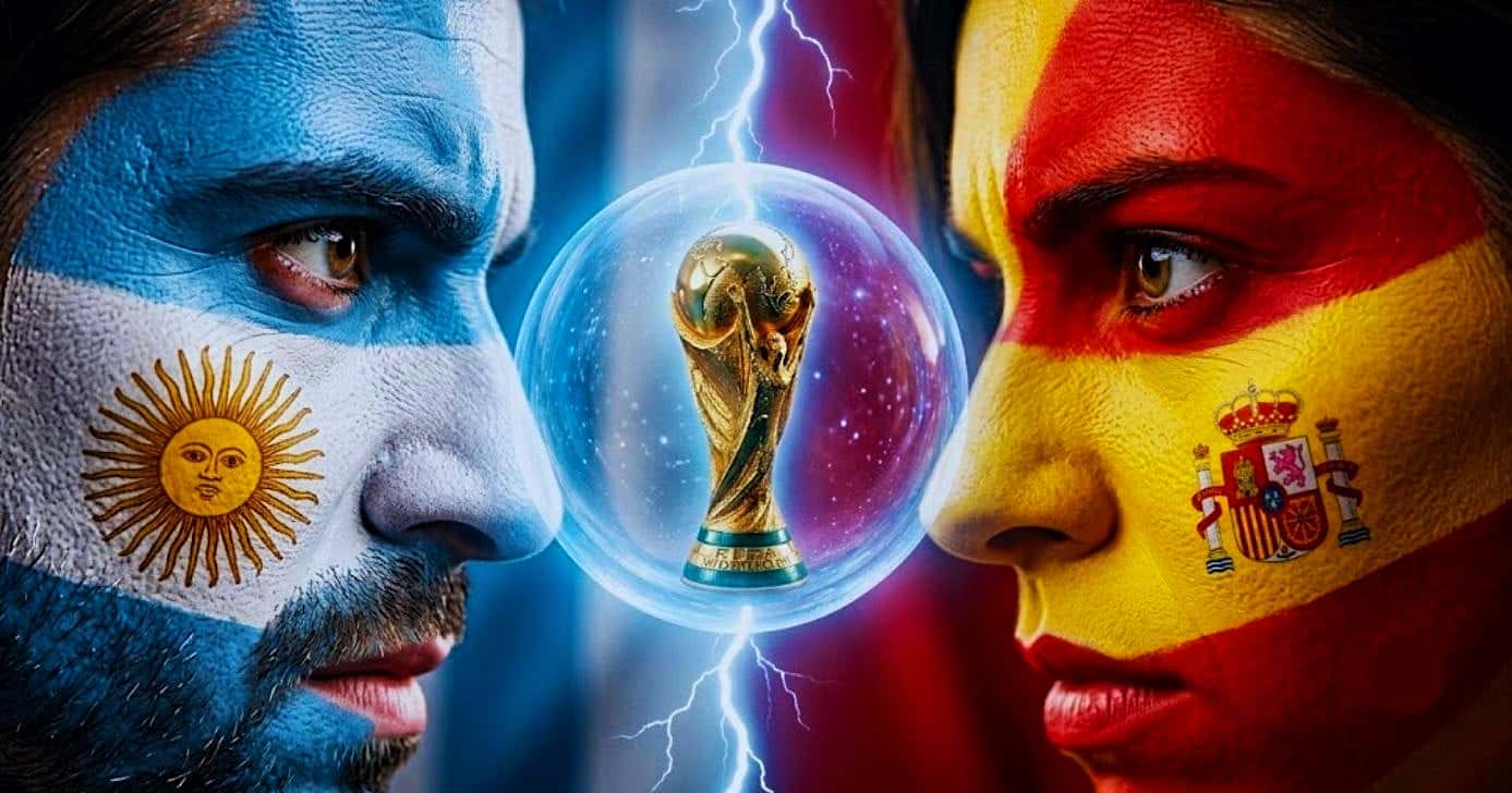 Vidente prevê vencedor do jogo entre Argentina e Espanha na final da Copa do Mundo (Foto Reprodução/Montagem/Lennita/TV Foco/Canva/GMN)