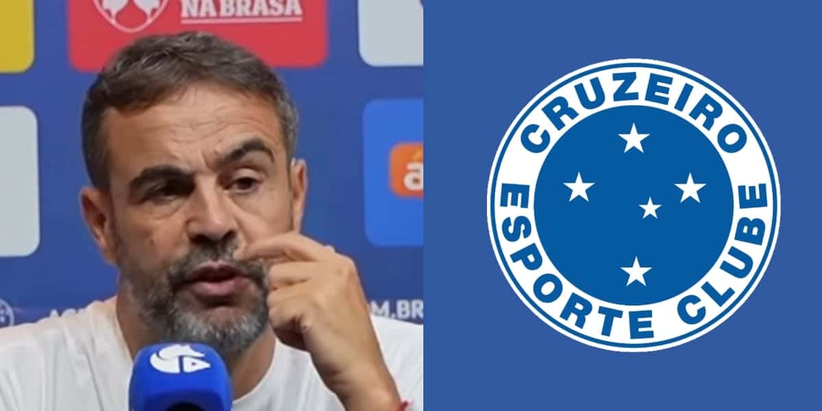 Artur Jorge, treinador do Cruzeiro duerante coletiva (Foto - YouTube Cruzeiro)