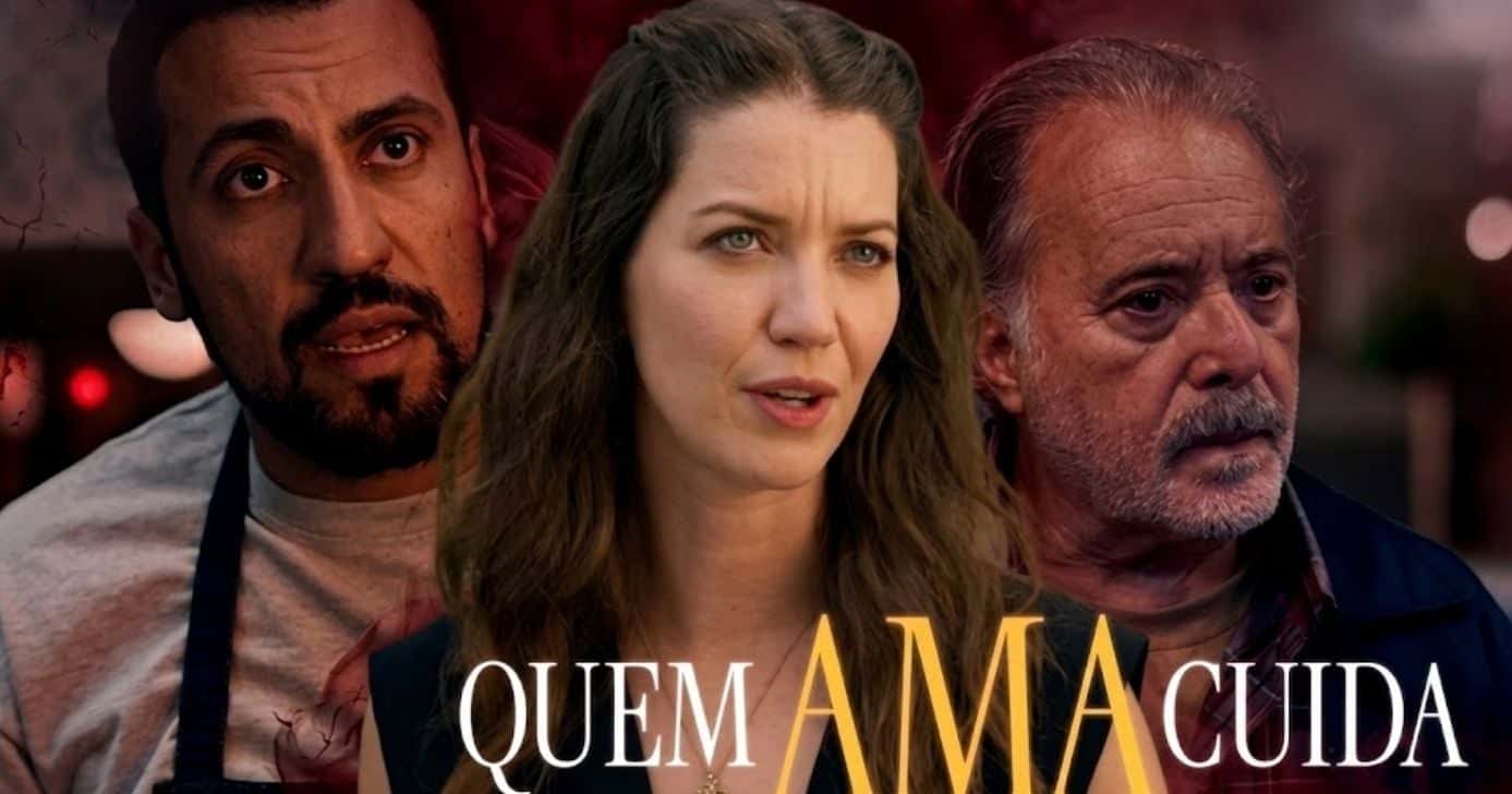 Joel reage de forma inesperada por Otoniel ao ouvir sobre o espírito de Francesca, em "Quem Ama Cuida" (Foto Reproduções/Montagem/TV Foco/Canva/Lennita/Globo)