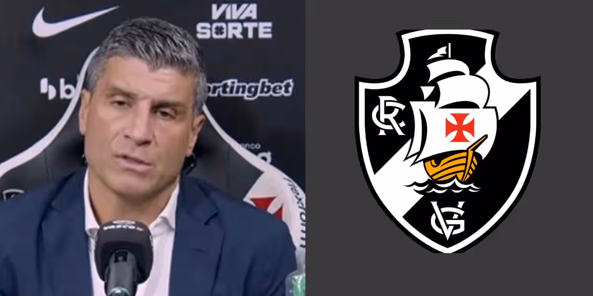 Pedro Emanuel, treinador do Vasco, durante coletiva (Foto YouTube - Vasco TV)