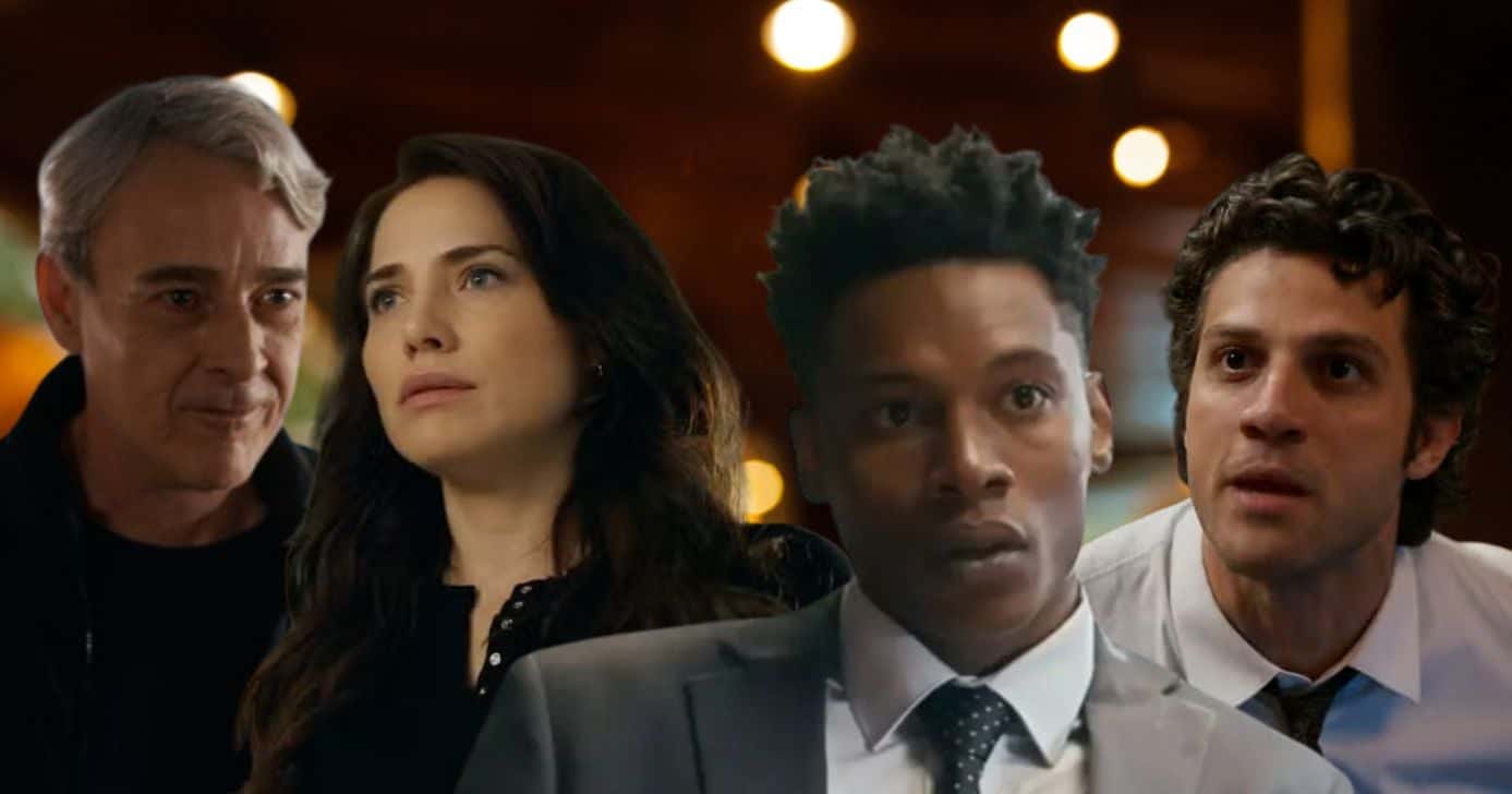 Ulisses, Adriana, Cléber e Pedro em Quem Ama Cuida (Fotos: Reproduções / Globo / Canva)