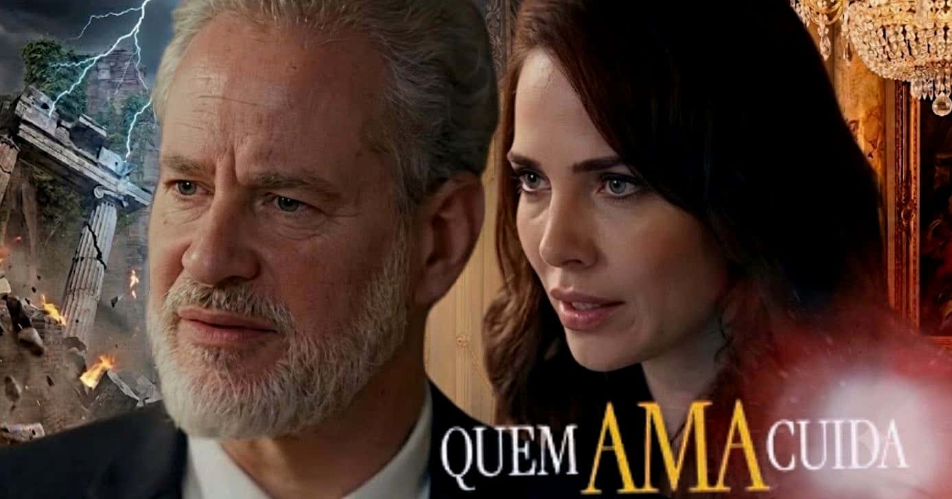 Vida de Ademir vai só ladeira abaixo enquanto vingança de Adriana avança em "Quem Ama Cuida" (Foto Reprodução/Montagem/Lennita/Tv Foco/Canva/Globo)