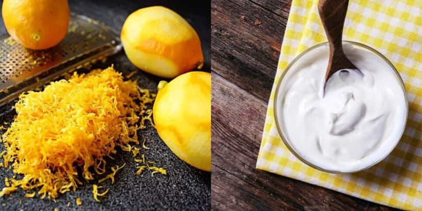 Raspas de laranja e iogurte ajudam a acabar com as rugas(Reprodução: Montagem TV Foco) Raspas de laranja e iogurte ajudam a acabar com as rugas(Reprodução: Montagem TV Foco)