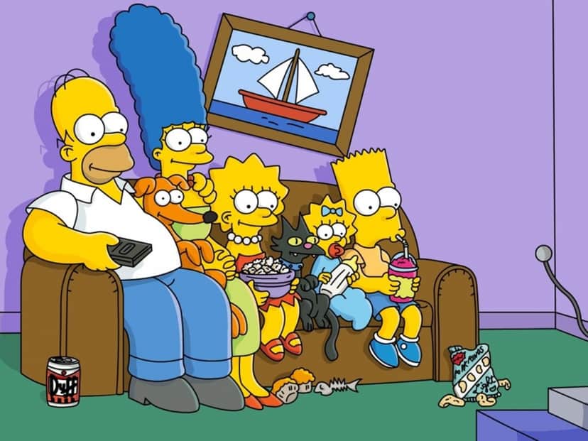 Simpsons vendo tv
