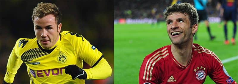 Mario Gotze e Thomás Muller são as apostas da partida Mario Gotze e Thomás Muller são as apostas da partida