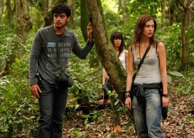 Paulinha, Marlon e Joana dão de cara com uma onça (Foto: Ellen Soares/TV Globo) Paulinha, Marlon e Joana dão de cara com uma onça (Foto: Ellen Soares/TV Globo)