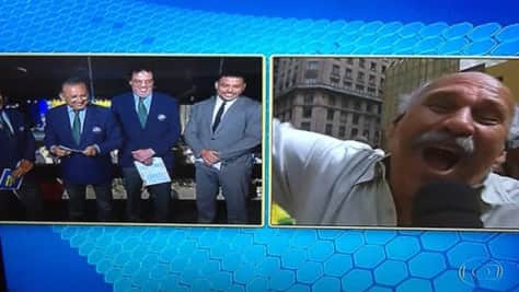 "Chupa,Galvão", diz Márcio Canuto em link ao vivo para narrador "Chupa,Galvão", diz Márcio Canuto em link ao vivo para narrador