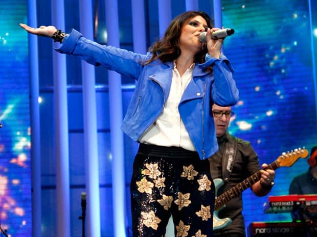 Aline Barros canta as suas mais conhecidas canções (Foto: Jane Franco/TV Globo) Aline Barros canta as suas mais conhecidas canções (Foto: Jane Franco/TV Globo)