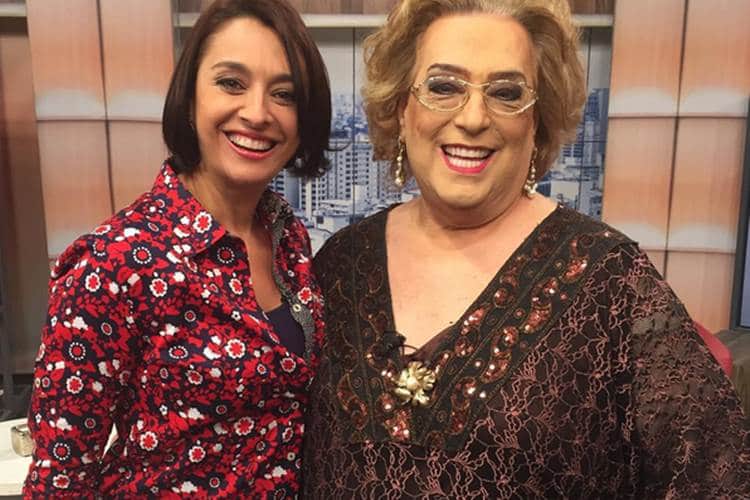 Mamma ao lado de Cátia Fonseca no então programa Mulheres da TV Gazeta. (Foto: Divulgação) Mamma ao lado de Cátia Fonseca no então programa Mulheres da TV Gazeta. (Foto: Divulgação)
