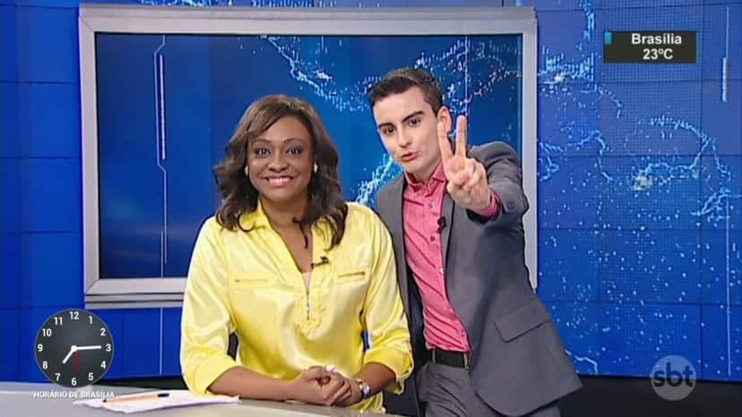 Joyce Ribeiro e Dudu Camargo no "SBT Notícias", hoje (06) (Foto: Reprodução/SBT) Joyce Ribeiro e Dudu Camargo no "SBT Notícias", hoje (06) (Foto: Reprodução/SBT)