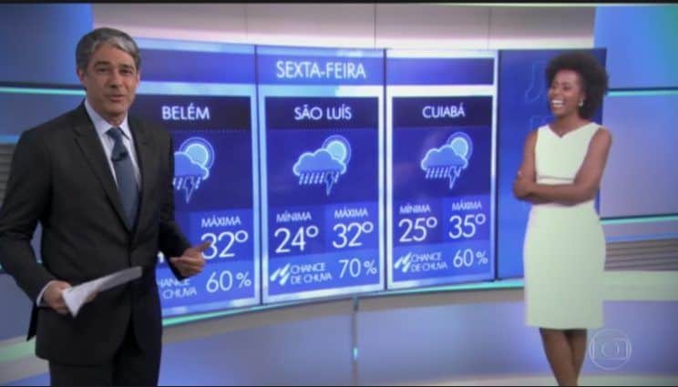 William Bonner reclama do calor (Foto: Reprodução) William Bonner reclama do calor (Foto: Reprodução)