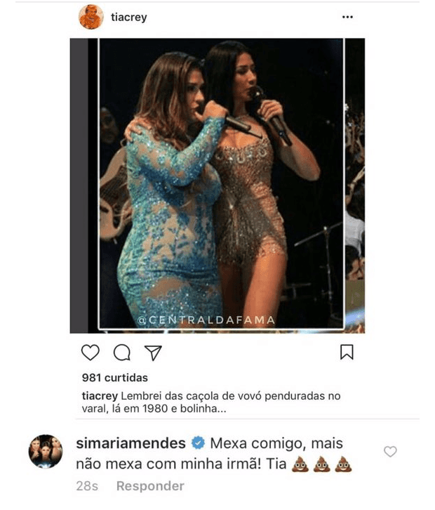 Após criticar Simone, perfil recebe enxurrada de comentários e apaga post Após criticar Simone, perfil recebe enxurrada de comentários e apaga post