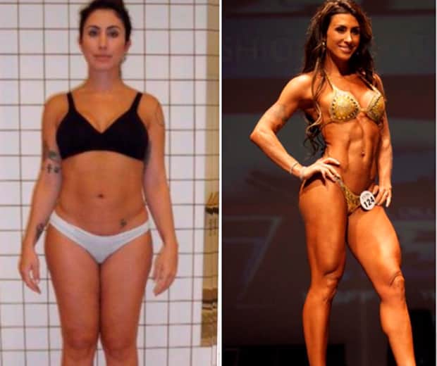 Jaque Khury exibindo antes e depois (Foto: Reprodução) Jaque Khury exibindo antes e depois (Foto: Reprodução)