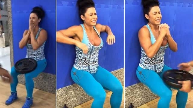 Gracyanne chora muito em vídeo. (Foto: Reprodução) Gracyanne chora muito em vídeo. (Foto: Reprodução)