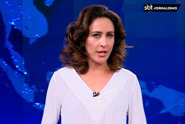 Cynthia Benini no jornalismo do SBT. Foto - reprodução. Cynthia Benini no jornalismo do SBT. Foto - reprodução.