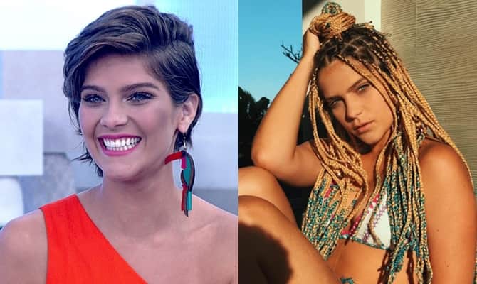 O antes e depois da atriz Isabella Santoni. (Foto: Reprodução/Globo/Instagram) O antes e depois da atriz Isabella Santoni. (Foto: Reprodução/Globo/Instagram)