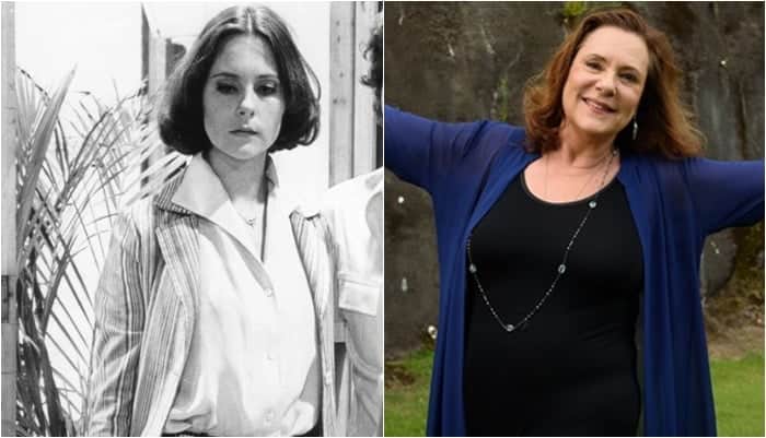 Elizabeth Savala em "Pai Herói", em 1979, e nos dias atuais. (Foto: Montagem/Divulgação) Elizabeth Savala em "Pai Herói", em 1979, e nos dias atuais. (Foto: Montagem/Divulgação)