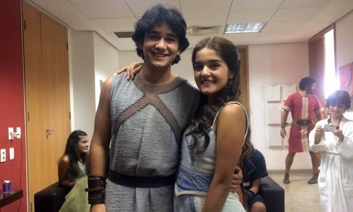 Rafael Gevú e Maitê Padilha nos bastidores de "O Rico e Lázaro". (Foto: Divulgação) Rafael Gevú e Maitê Padilha nos bastidores de "O Rico e Lázaro". (Foto: Divulgação)