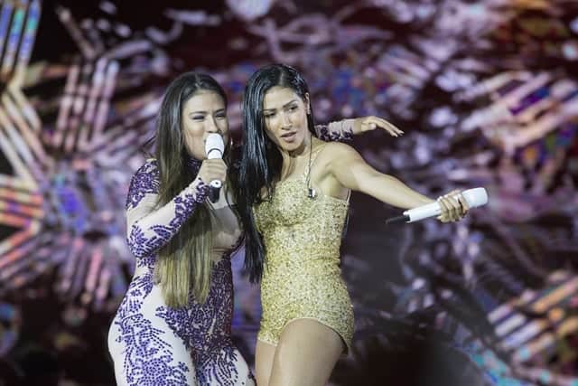 Simone e Simaria no Festeja Brasil 2017 (Foto: Globo/Marília Cabral)
