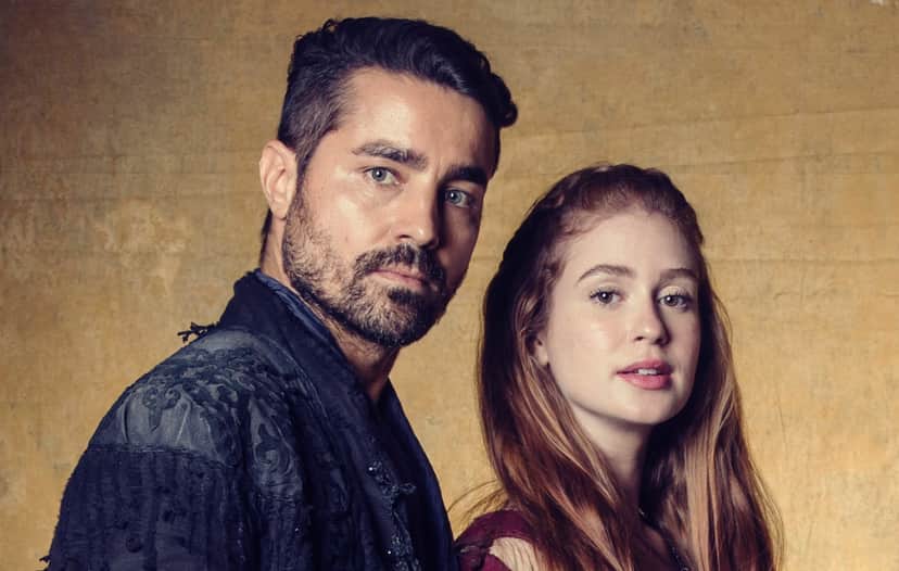 Virgilio (Ricardo Pereira) e Amália (Marina Ruy Barbosa) em Deus Salve o Rei (Foto: Globo/Raquel Cunha) Virgilio (Ricardo Pereira) e Amália (Marina Ruy Barbosa) em Deus Salve o Rei (Foto: Globo/Raquel Cunha)