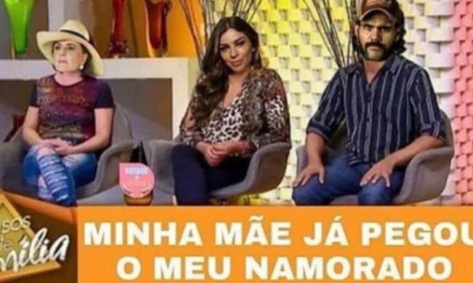 Trio de pilantras em montagem no Casos de Família, do SBT (Foto: reprodução) Trio de pilantras em montagem no Casos de Família, do SBT (Foto: reprodução)