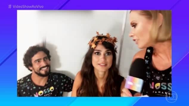 Thaila Ayala e Renato Góes falam sobre relacionamento na TV. (Foto: Reprodução) Thaila Ayala e Renato Góes falam sobre relacionamento na TV. (Foto: Reprodução)