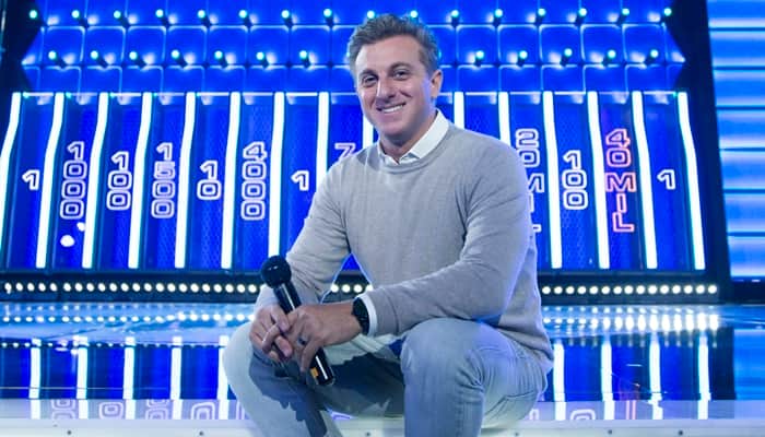 Luciano Huck em gravação do quadro The Wall (Foto: Globo/Marcelo Justo) Luciano Huck em gravação do quadro The Wall (Foto: Globo/Marcelo Justo)