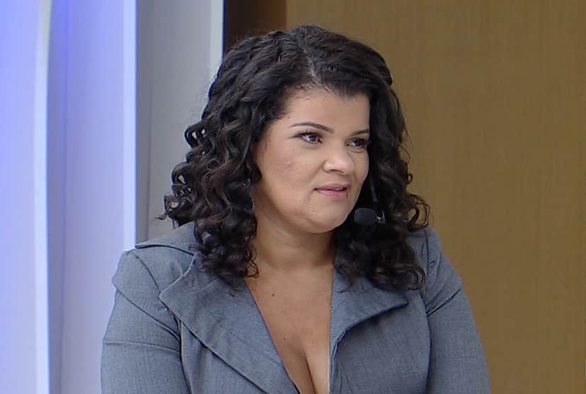 Branka Silva, ex de Naldo, esteve no palco do Superpop (Foto reprodução RedeTV)