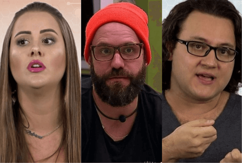 Patricia, Diego e Caruso estão no paredão do BBB18 Patricia, Diego e Caruso estão no paredão do BBB18