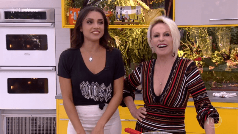 A ex-BBB Paula com Ana Maria Braga durante participação no Mais Você (Foto: Reprodução/Globo) A ex-BBB Paula com Ana Maria Braga durante participação no Mais Você (Foto: Reprodução/Globo)
