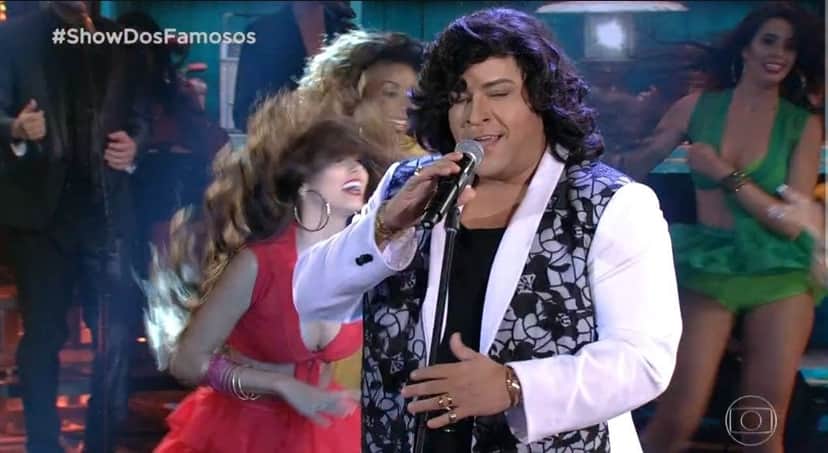 Tiago Abravanel como Sidney Magal no Show dos Famosos (Foto: Reprodução) Tiago Abravanel como Sidney Magal no Show dos Famosos (Foto: Reprodução)