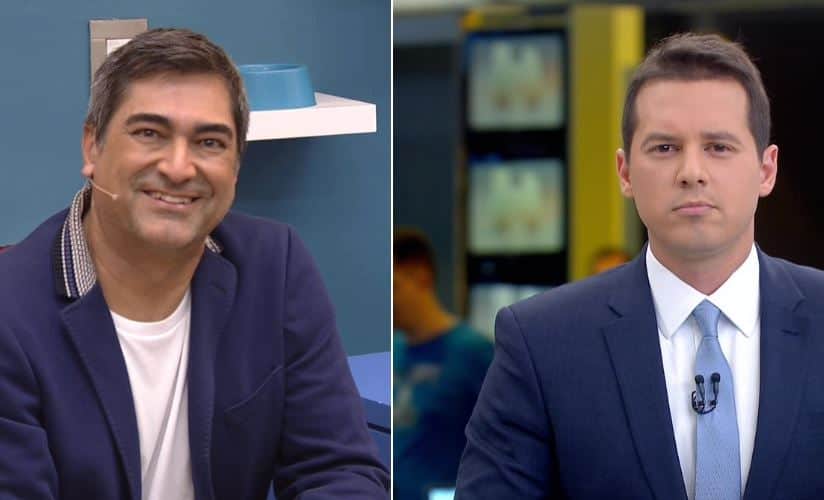 Zeca Camargo passou a bola para Donny de Nuccio no É de Casa (Foto: Montagem/Reprodução) Zeca Camargo passou a bola para Donny de Nuccio no É de Casa (Foto: Montagem/Reprodução)