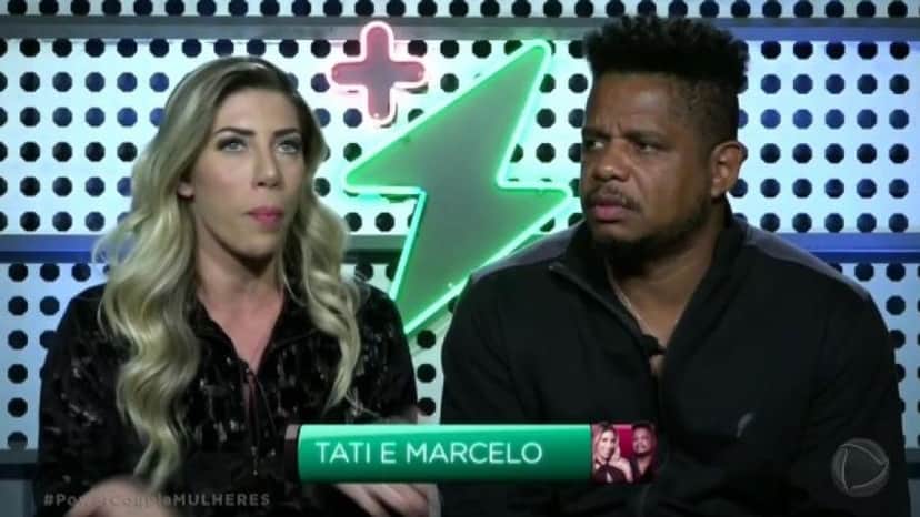 Tati e Marcelo no Power Couple (Foto: Reprodução) Tati e Marcelo no Power Couple (Foto: Reprodução)