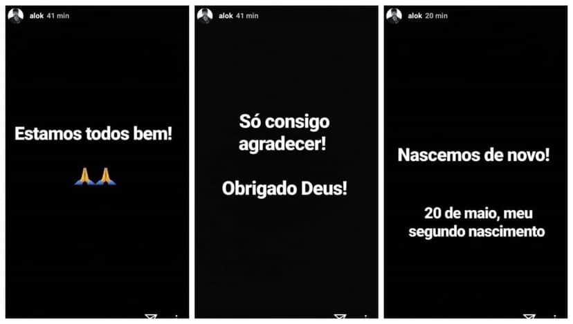 Mensagem de Alok (Foto: Reprodução/Instagram) Mensagem de Alok (Foto: Reprodução/Instagram)