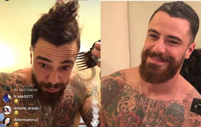 Antes e depois de Felipe Titto (Foto: Reprodução) Antes e depois de Felipe Titto (Foto: Reprodução)