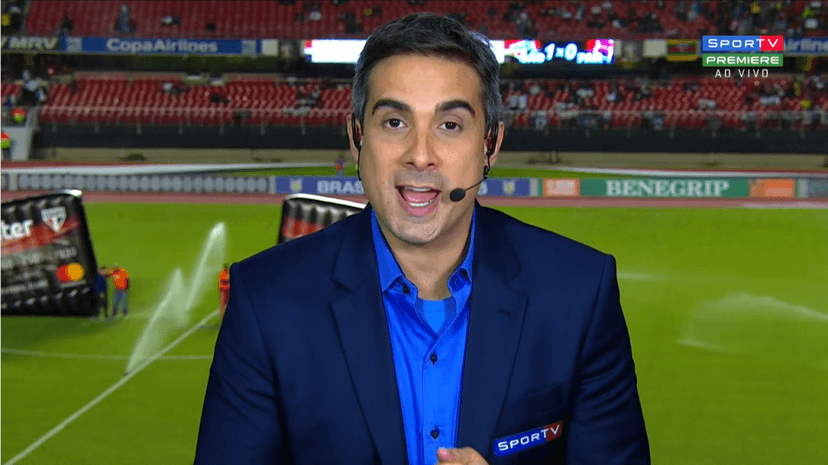 Gustavo Villani já fez sua estreia pelo SporTV (Foto: Reprodução) Gustavo Villani já fez sua estreia pelo SporTV (Foto: Reprodução)