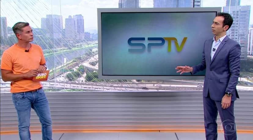 Ivan Moré e César Tralli no estúdio do SPTV (Foto: Reprodução / Globo) Ivan Moré e César Tralli no estúdio do SPTV (Foto: Reprodução / Globo)