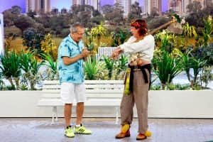 Jeca Gay (Moacyr Franco) na Praça é Nossa (Foto: Divulgação) Jeca Gay (Moacyr Franco) na Praça é Nossa (Foto: Divulgação)