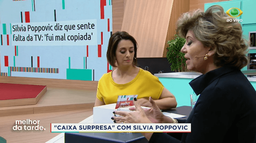 Silvia Poppovic no Melhor da Tarde com Catia Fonseca (Foto: Reprodução) Silvia Poppovic no Melhor da Tarde com Catia Fonseca (Foto: Reprodução)
