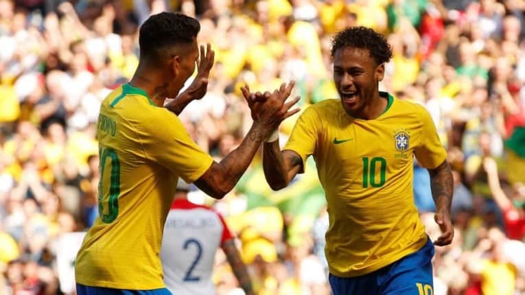 Firmino e Neymar, autores dos dois gols do Brasil contra a Croácia (Foto: Divulgação) Firmino e Neymar, autores dos dois gols do Brasil contra a Croácia (Foto: Divulgação)