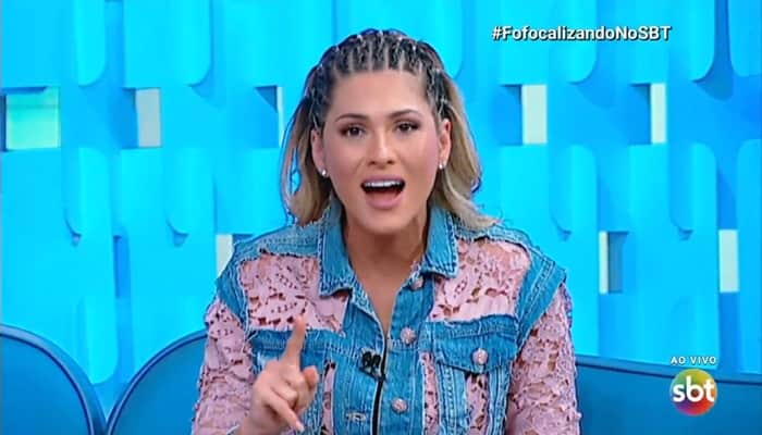 Lívia Andrade durante o Fofocalizando (Foto: Reprodução/SBT) Lívia Andrade durante o Fofocalizando (Foto: Reprodução/SBT)