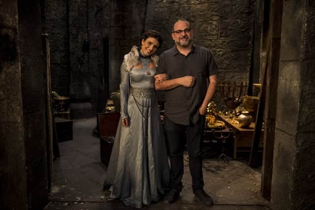 Paula Fernandes (Beatriz) com o diretor artístico Fabrício Mamberti (Foto: Globo/Mauricio Fidalgo) Paula Fernandes (Beatriz) com o diretor artístico Fabrício Mamberti (Foto: Globo/Mauricio Fidalgo)