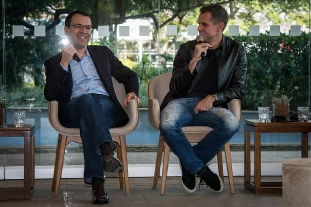O autor Mario Teixeira e o diretor artístico Leonardo Nogueira (Foto: Globo/Fábio Rocha) O autor Mario Teixeira e o diretor artístico Leonardo Nogueira (Foto: Globo/Fábio Rocha)