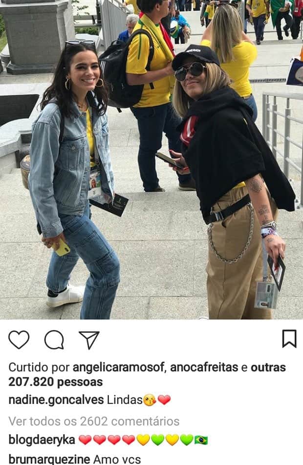 Bruna Marquezine e a irmã de Neymar (Foto: Reprodução/Instagram) Bruna Marquezine e a irmã de Neymar (Foto: Reprodução/Instagram)