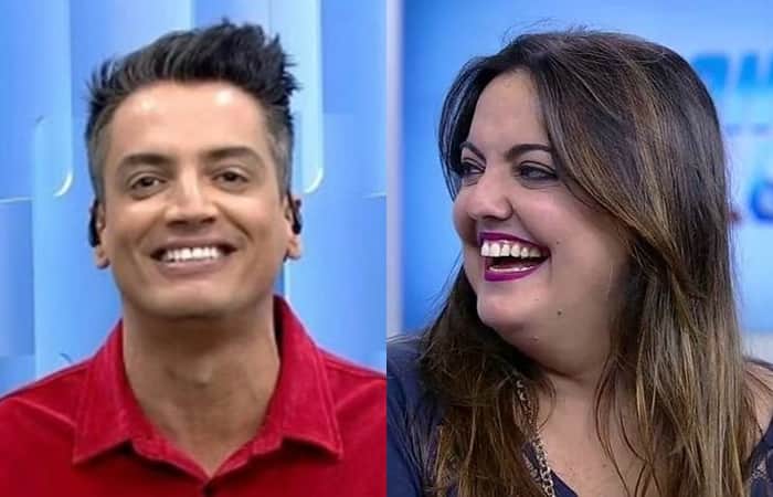 Leo Dias do SBT e Fabiola Reipert da Record (Foto: Reprodução) Leo Dias do SBT e Fabiola Reipert da Record (Foto: Reprodução)