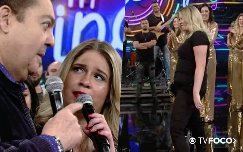 Marília Mendonça mostrou como emagreceu para Faustão (Foto reprodução) Marília Mendonça mostrou como emagreceu para Faustão (Foto reprodução)