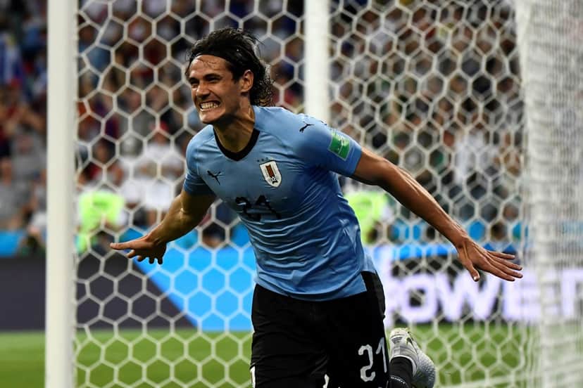 Cavani comemora seu segundo gol na vitória do Uruguai por 2 a 1 sobre Portugal na Copa do Mundo 2018 (Foto: Divulgação) Cavani comemora seu segundo gol na vitória do Uruguai por 2 a 1 sobre Portugal na Copa do Mundo 2018 (Foto: Divulgação)