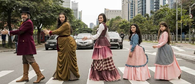 Parte do elenco da novela O Tempo Não Para (Foto: Reprodução) Parte do elenco da novela O Tempo Não Para (Foto: Reprodução)